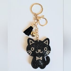 Rainbow Keychain Tassel Bell Rhinestone Key Chain Bag Backpack Accesories Charm